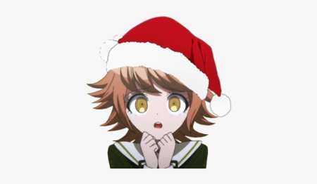 Герои аниме в новогодних шапках