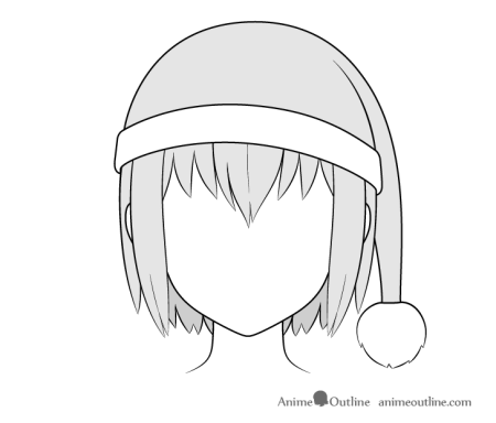 Набросок шапки аниме