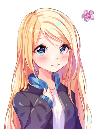 Аниме девушка блондинка