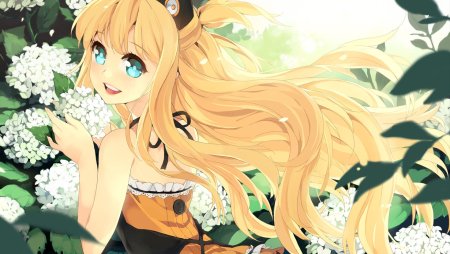 Аниме девочка блондинка