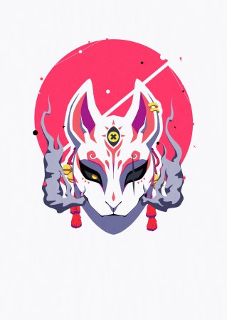 Маска Кицунэ Геншин