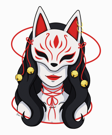 Маска Кицунэ Геншин