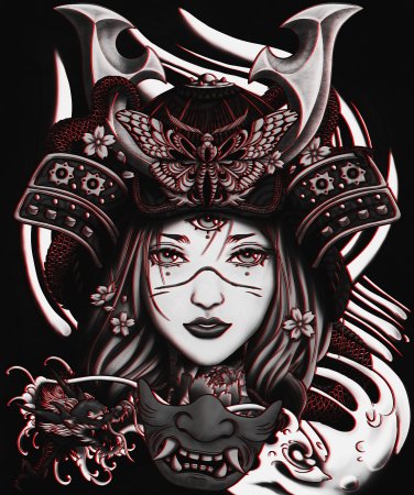 Японский демон Ханья Самурай