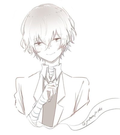 Дазай раскраска