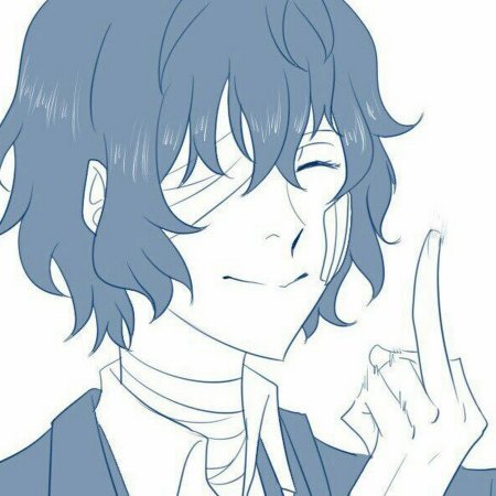 Дадзай Осаму показывает фак