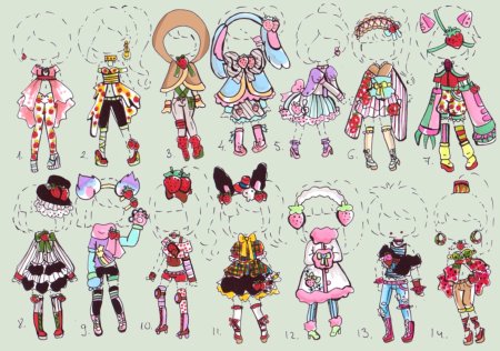 Аниме аксессуары нарисовать