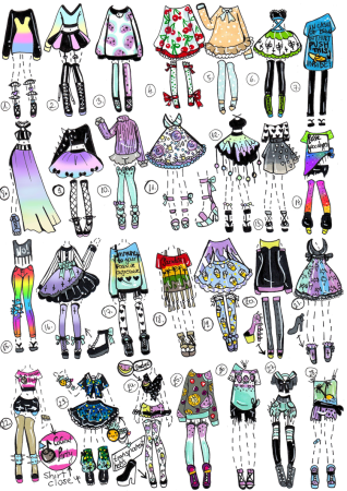 Рисунки одежды