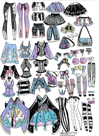 Рисунки одежды