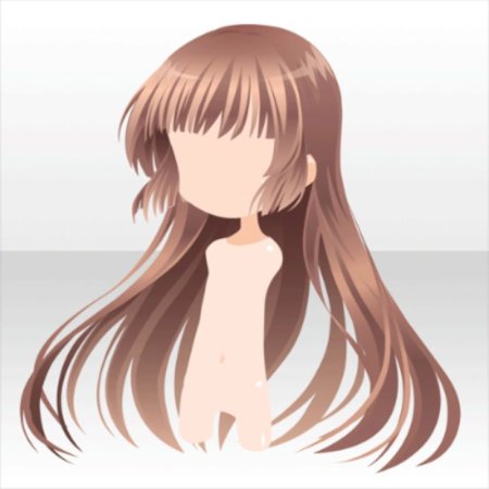 Длинные прямые волосы аниме