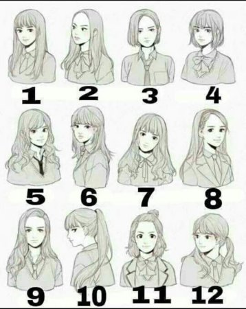 Аниме волосы каре референсы