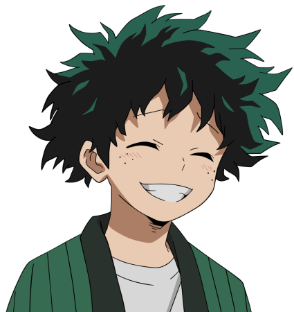 Изуку Мидория скрины улыбающийся