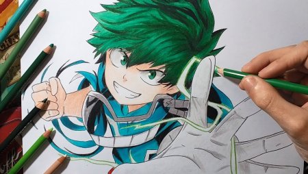 Рисунки Мидори Изуку