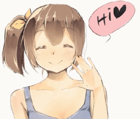 Асине девочка машет рукой