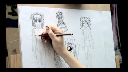 Этапы рисования манги