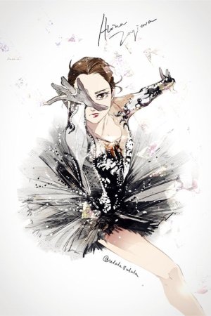 Фигуристы арт изображения Алина Загитова