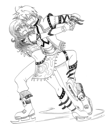 Коньки в стиле аниме