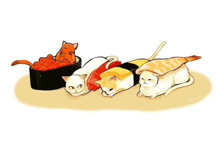 Роллы в виде кота