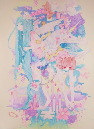 Иллюстрации в пастельных тонах