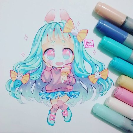 Чиби маркерами