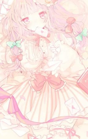 Аниме девушка пастельные тона