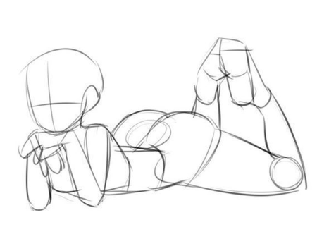 Лежачие позы для рисования