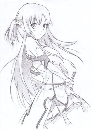 Аниме скетчи Sword Art online