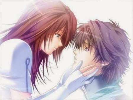 Влюблённый взгляд девушки аниме