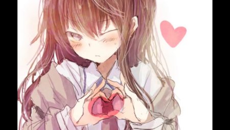 Аниме девушка с сердечками в глазах