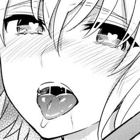 Ахегао аниме чб