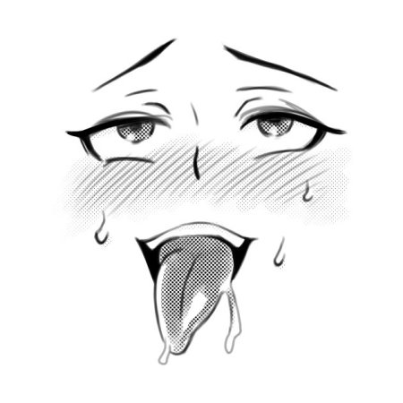 Аниме лицо с языком