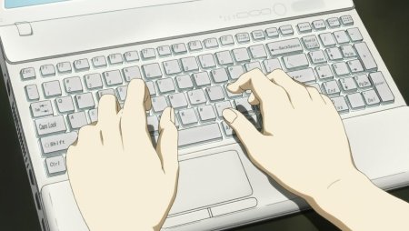 Гифка печатает на клавиатуре