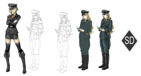 Референсы девушек в военной форме