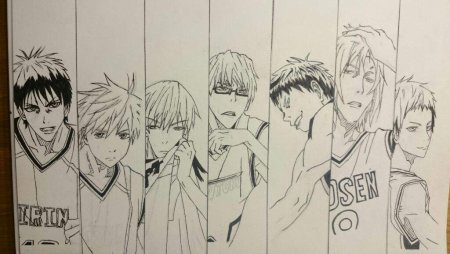 Раскраски из аниме баскетбол Куроко