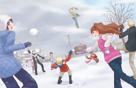 Игра в снежки