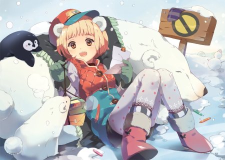 Новогодние аниме арты