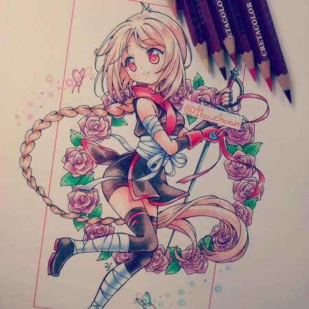 Рисунки аниме для инстаграмма