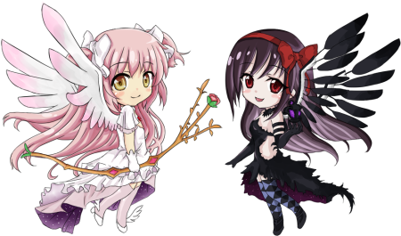 Аниме Чиби ангел и демон