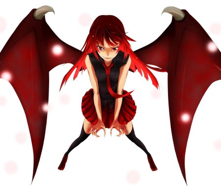 Красная девочка демон аниме