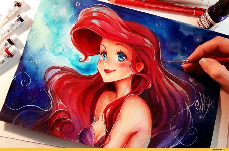 Русалочка Ариель художник