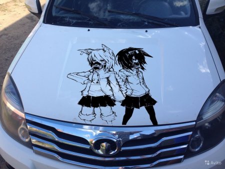 Наклейки на авто в стиле аниме