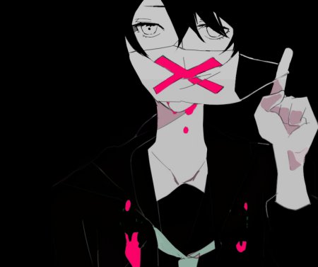 Аниме парень в медицинской маске