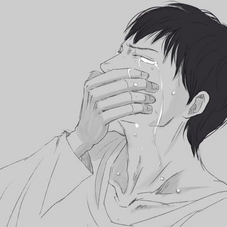 Аниме парень рыдает