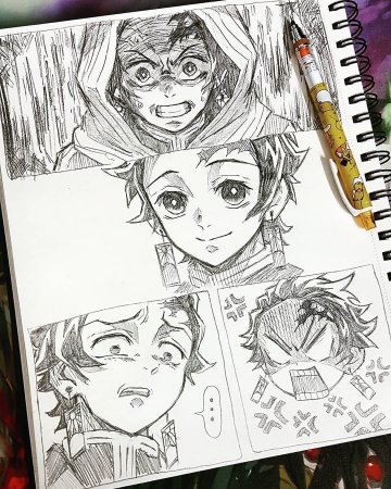 Танджиро карандашом