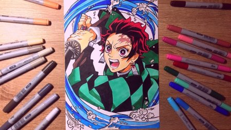 Танджиро рисовать