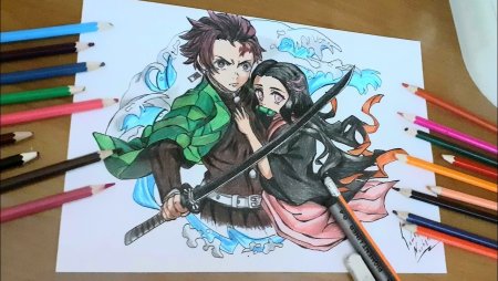 Клинок рассекающий демонов Танджиро и Незуко