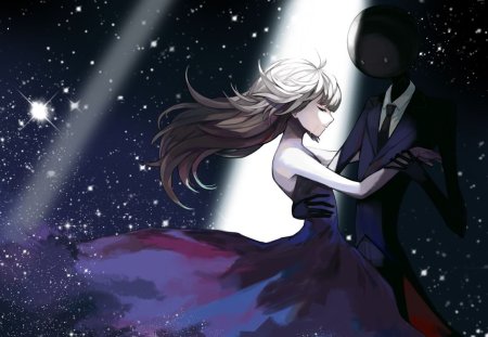 Аниме парень и девушка танцуют