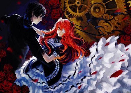 Аниме красноволосый бал