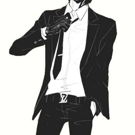 Аниме парень в смокинге