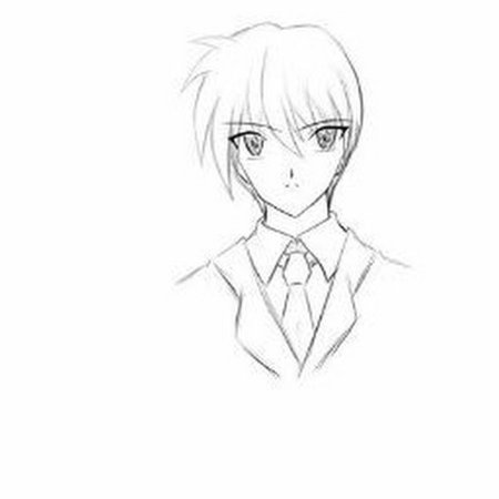 Нарисовать галстук аниме