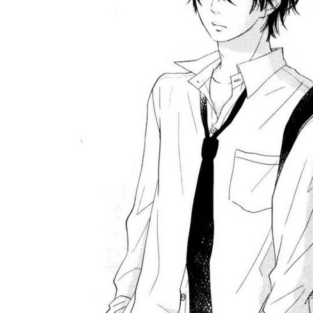 Аниме парень чёрно белый